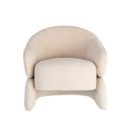 Sillón crema en DM con tapizado en tejido y relleno de espuma 77x75x73.50cm - Ixia - 616509IX - foto-blanco