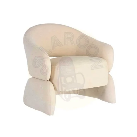 Sillón crema en DM con tapizado en tejido y relleno de espuma 77x75x73.50cm - Ixia - 616509IX - foto-secundaria-10