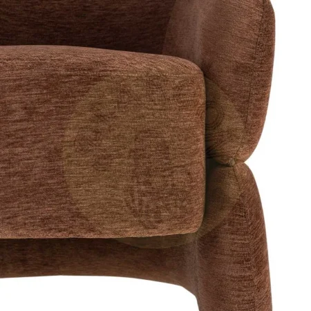 Sillón chocolate en DM tapizado poliéster con relleno de espuma 77x75x73.50cm - Ixia - 616510IX - foto-secundaria-1