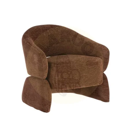 Sillón chocolate en DM tapizado poliéster con relleno de espuma 77x75x73.50cm - Ixia - 616510IX - foto-secundaria-10
