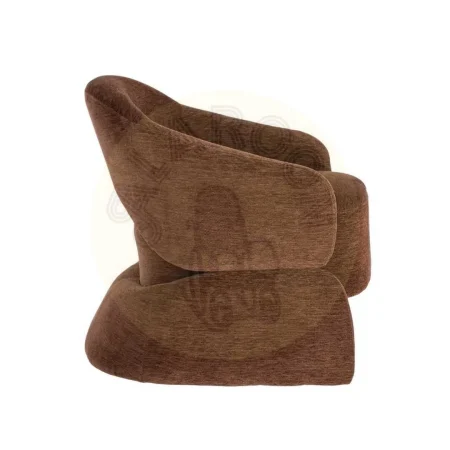 Sillón chocolate en DM tapizado poliéster con relleno de espuma 77x75x73.50cm - Ixia - 616510IX - foto-secundaria-3