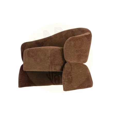 Sillón chocolate en DM tapizado poliéster con relleno de espuma 77x75x73.50cm - Ixia - 616510IX - foto-secundaria-5