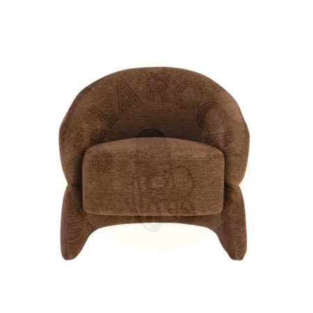Sillón chocolate en DM tapizado poliéster con relleno de espuma 77x75x73.50cm - Ixia - 616510IX - foto-secundaria-6