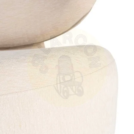 Sillón crema en DM y tejido 100% poliéster 77x73x79cm - Ixia - 616512IX - foto-secundaria-1
