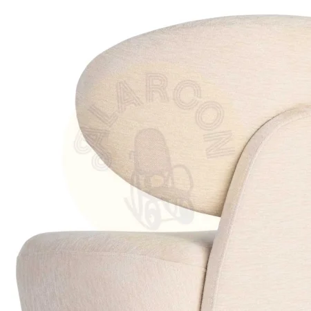 Sillón crema en DM y tejido 100% poliéster 77x73x79cm - Ixia - 616512IX - foto-secundaria-2