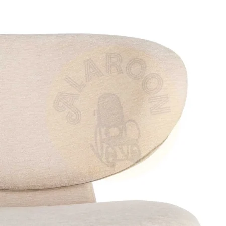 Sillón crema en DM y tejido 100% poliéster 77x73x79cm - Ixia - 616512IX - foto-secundaria-4