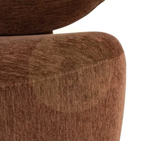 Sillón color chocolate con estructura en DM tapizado en tejido 100% poliéster 77x73x79cm - Ixia - 616513IX - foto-secundaria-1