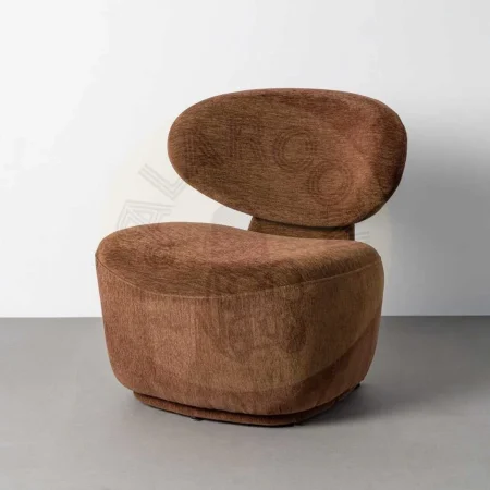 Sillón color chocolate con estructura en DM tapizado en tejido 100% poliéster 77x73x79cm - Ixia - 616513IX - foto-secundaria-11