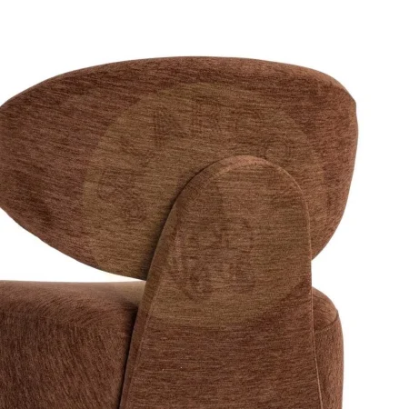 Sillón color chocolate con estructura en DM tapizado en tejido 100% poliéster 77x73x79cm - Ixia - 616513IX - foto-secundaria-2