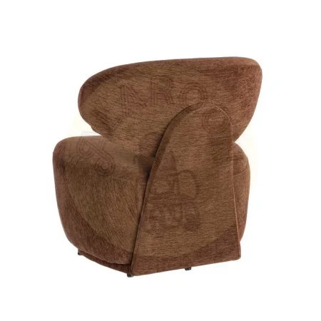 Sillón color chocolate con estructura en DM tapizado en tejido 100% poliéster 77x73x79cm - Ixia - 616513IX - foto-secundaria-3