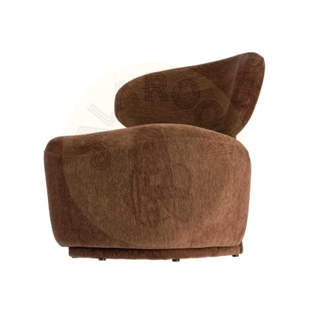 Sillón color chocolate con estructura en DM tapizado en tejido 100% poliéster 77x73x79cm - Ixia - 616513IX - foto-secundaria-5