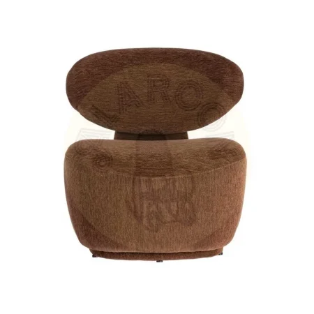 Sillón color chocolate con estructura en DM tapizado en tejido 100% poliéster 77x73x79cm - Ixia - 616513IX - foto-secundaria-6