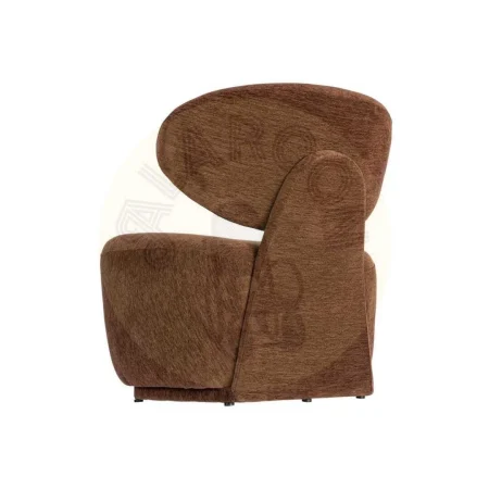 Sillón color chocolate con estructura en DM tapizado en tejido 100% poliéster 77x73x79cm - Ixia - 616513IX - foto-secundaria-9