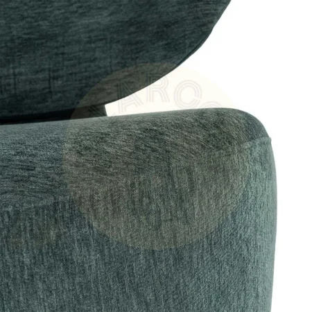 Sillón azul tapizado en tejido 100% poliéster con estructura de madera contrachapada 77x73x79cm - Ixia - 616514IX - foto-secundaria-1
