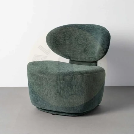 Sillón azul tapizado en tejido 100% poliéster con estructura de madera contrachapada 77x73x79cm - Ixia - 616514IX - foto-secundaria-11