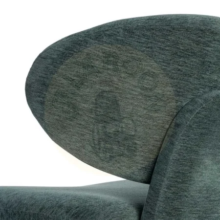 Sillón azul tapizado en tejido 100% poliéster con estructura de madera contrachapada 77x73x79cm - Ixia - 616514IX - foto-secundaria-2
