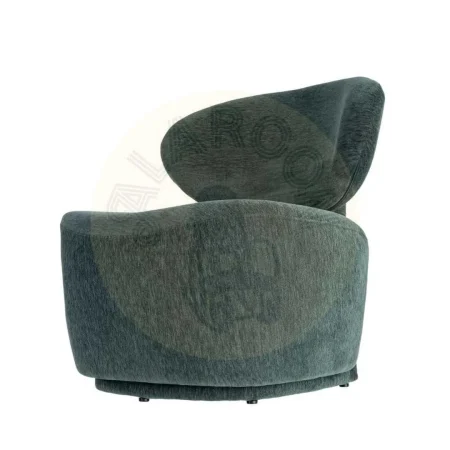 Sillón azul tapizado en tejido 100% poliéster con estructura de madera contrachapada 77x73x79cm - Ixia - 616514IX - foto-secundaria-5