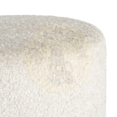 Puf giratorio crema en DM y tejido 100% poliéster con foam 30mm 50x50x47cm - Ixia - 616518IX - foto-secundaria-2