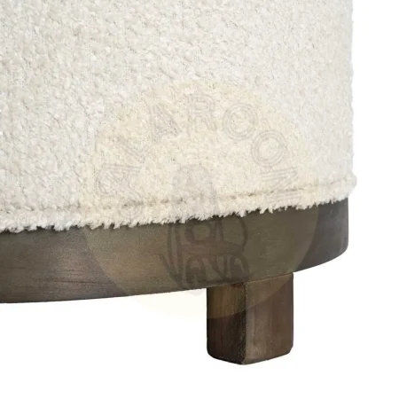 Puf giratorio crema en DM y tejido 100% poliéster con foam 30mm 50x50x47cm - Ixia - 616518IX - foto-secundaria-3