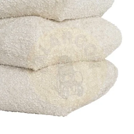 Puf crema en DM y tejido 100% poliéster 42x42x42cm - Ixia - 616521IX - foto-secundaria-3