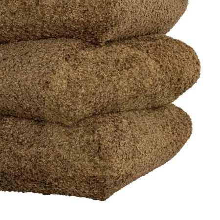 Puf ocre en DM y tejido 100% poliéster 42x42x42cm - Ixia - 616523IX - foto-secundaria-3