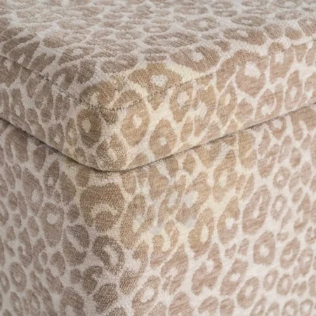 Banco baúl crema beige en DM y tejido 100% poliéster 100x40x44cm - Ixia - 616524IX - foto-secundaria-4