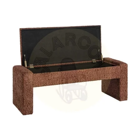 Banco baúl teja en DM con tejido 100% poliéster y foam 30mm 117x43x45cm - Ixia - 616526IX - foto-secundaria-1