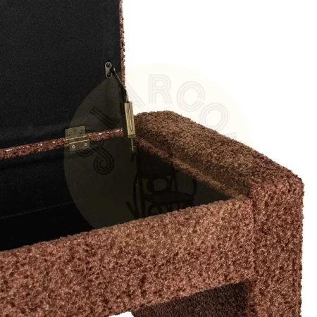Banco baúl teja en DM con tejido 100% poliéster y foam 30mm 117x43x45cm - Ixia - 616526IX - foto-secundaria-4