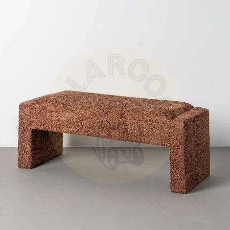Banco baúl teja en DM con tejido 100% poliéster y foam 30mm 117x43x45cm - Ixia - 616526IX - foto-secundaria-7