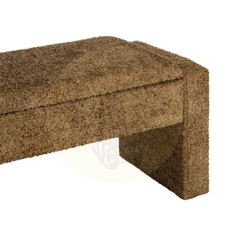 Banco baúl ocre en DM y tejido 117x43x45cm - Ixia - 616527IX - foto-secundaria-2