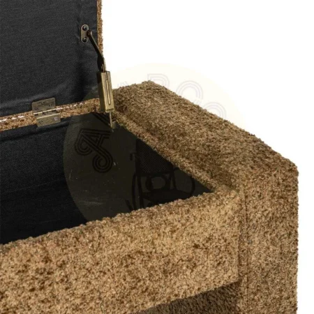 Banco baúl ocre en DM y tejido 117x43x45cm - Ixia - 616527IX - foto-secundaria-5
