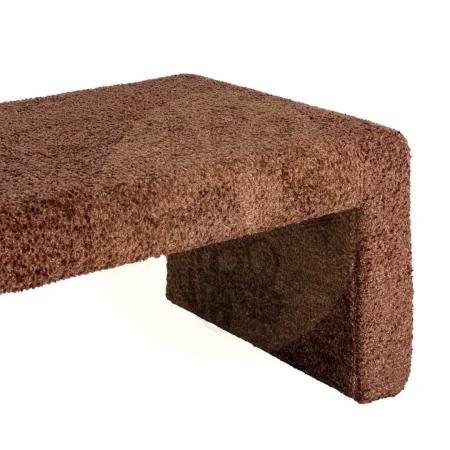 Banco tapizado color teja en DM con tejido 100% poliéster y foam 30mm 90x60x43cm - Ixia - 616529IX - foto-secundaria-1