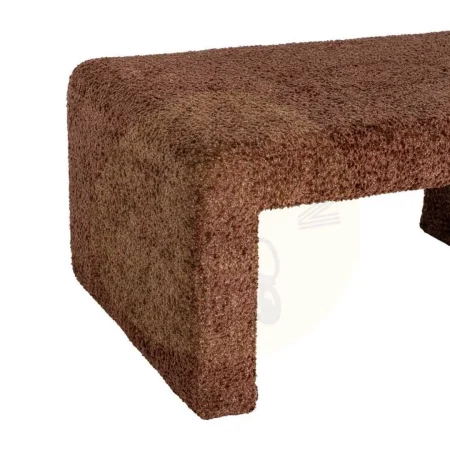 Banco tapizado color teja en DM con tejido 100% poliéster y foam 30mm 90x60x43cm - Ixia - 616529IX - foto-secundaria-2