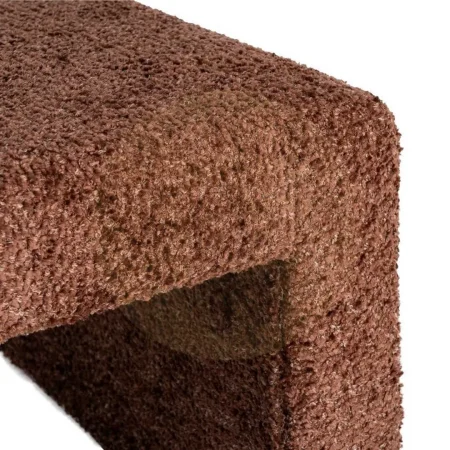 Banco tapizado color teja en DM con tejido 100% poliéster y foam 30mm 90x60x43cm - Ixia - 616529IX - foto-secundaria-4