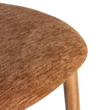 Silla tapizada en tejido 100% poliéster color melocotón con estructura metálica de acero 53x51x76.50cm - Ixia - 616530IX - foto-secundaria-7