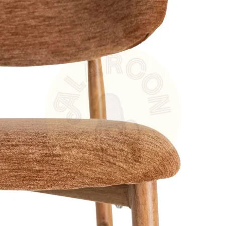 Taburete melocotón en tejido 100% poliéster y estructura metálica 54x52x105cm - Ixia - 616532IX - foto-secundaria-1