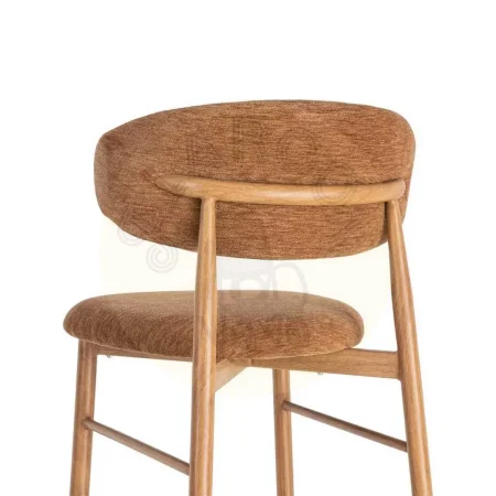 Taburete melocotón en tejido 100% poliéster y estructura metálica 54x52x105cm - Ixia - 616532IX - foto-secundaria-2