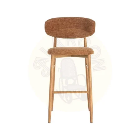 Taburete melocotón en tejido 100% poliéster y estructura metálica 54x52x105cm - Ixia - 616532IX - foto-secundaria-6
