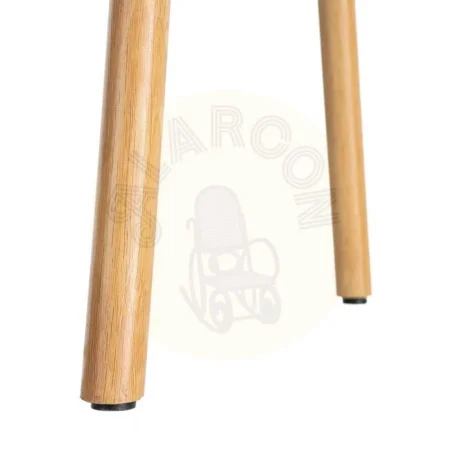Silla con brazos tapizada en tejido crema estructura metálica 56x50.50x76cm - Ixia - 616533IX - foto-secundaria-7