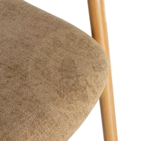 Silla con brazos tapizada en tejido beige con estructura metálica 56x50.50x76cm - Ixia - 616534IX - foto-secundaria-6
