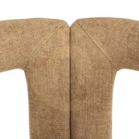 Silla de uso contract con brazos tapizada en tejido beige y estructura metálica 60x50x76.50cm - Ixia - 616536IX - foto-secundaria-3