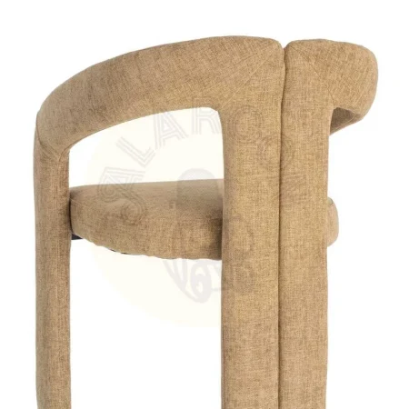 Silla de uso contract con brazos tapizada en tejido beige y estructura metálica 60x50x76.50cm - Ixia - 616536IX - foto-secundaria-5
