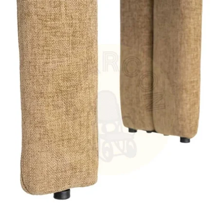 Silla de uso contract con brazos tapizada en tejido beige y estructura metálica 60x50x76.50cm - Ixia - 616536IX - foto-secundaria-7