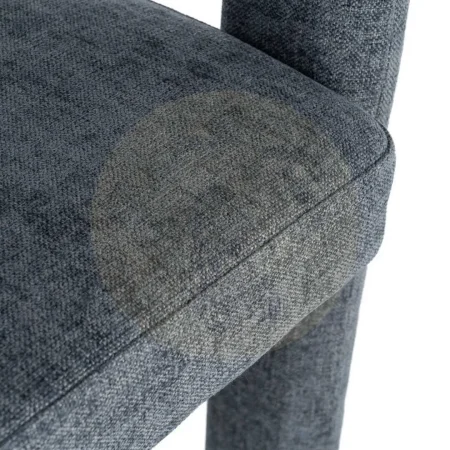 Silla con brazos tapizada en tejido azul estructura metálica 60x50x76.50cm - Ixia - 616537IX - foto-secundaria-6