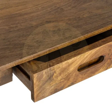 Escritorio de madera de mango color miel con 2 cajones 130x65x76cm - Ixia - 616550IX - foto-secundaria-2