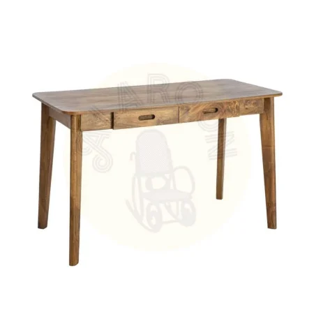 Escritorio de madera de mango color miel con 2 cajones 130x65x76cm - Ixia - 616550IX - foto-secundaria-7