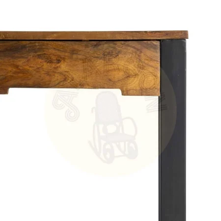 Escritorio en madera de mango color miel con patas de hierro y 3 cajones 125x60x76cm - Ixia - 616551IX - foto-secundaria-5