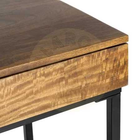 Escritorio miel en madera de mango con patas de hierro y 2 cajones 110x55x78cm - Ixia - 616552IX - foto-secundaria-4