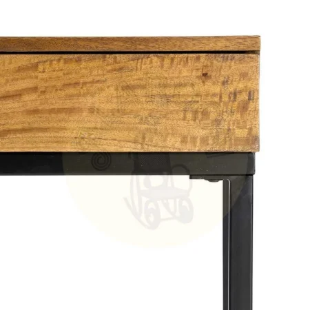 Escritorio miel en madera de mango con patas de hierro y 2 cajones 110x55x78cm - Ixia - 616552IX - foto-secundaria-5