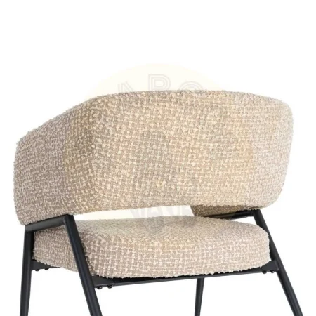 Sillón beige en tejido y metal para salón 71x70x75cm - Ixia - 616566IX - foto-secundaria-2